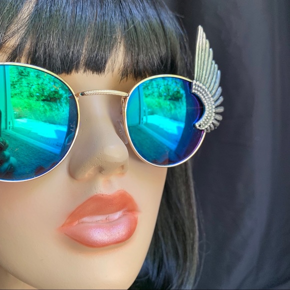 Wing sunglasses rave festival fairy winged fly - Picture 2 of 6